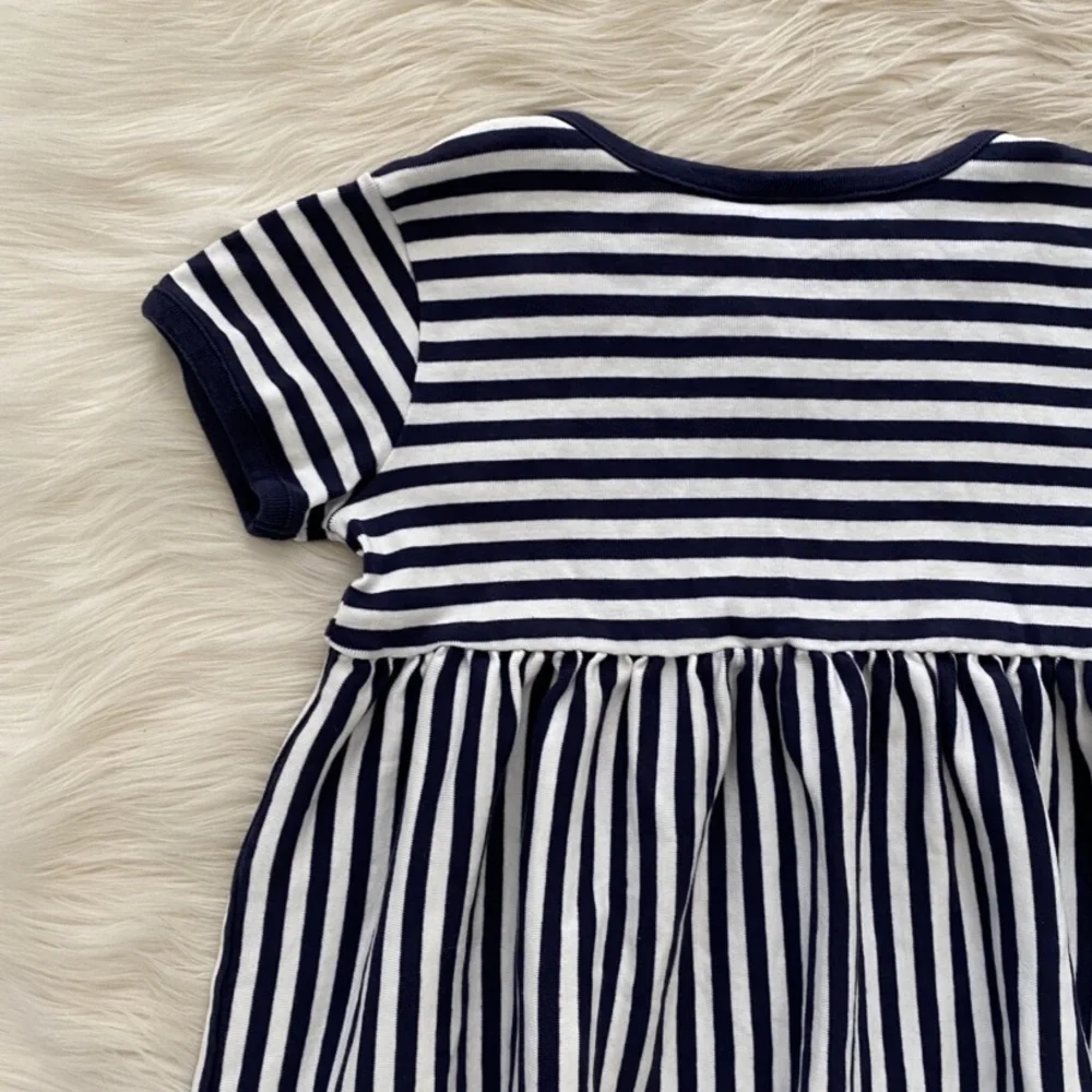 Hanna Andersson Navy Blue Stripe Play Dress